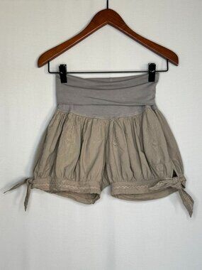 Vintage Y2K Hardtail Embroidered Green Fold Over Waistband Bloomer Shorts Small